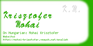 krisztofer mohai business card